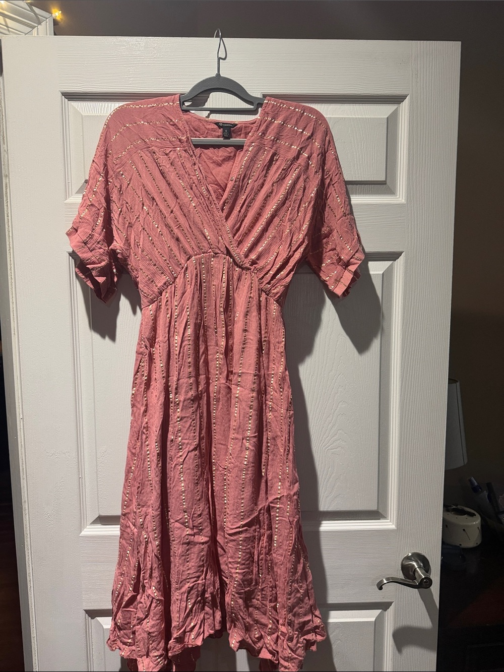 Versona Rose Pink Embellished Maxi Dress